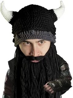 Jlong Viking Wig Hat Original Barbarian Vagabond Funny Knitt