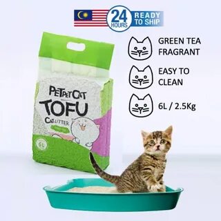 READY STOCK Green Tea Fragrant 6L (2.5kg) Tofu Cat Litter Sa