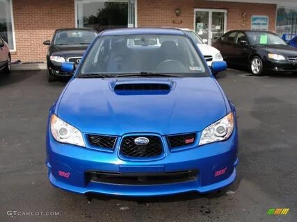 2007 WR Blue Pearl Subaru Impreza WRX STi #29138078 Photo #2