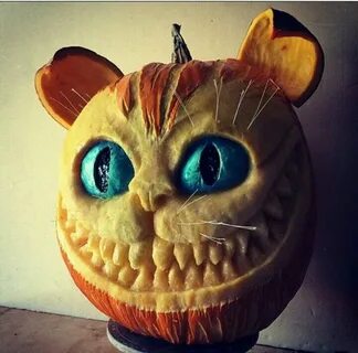 Cheshire Cat pumpkin carving Cat pumpkin carving, Halloween 