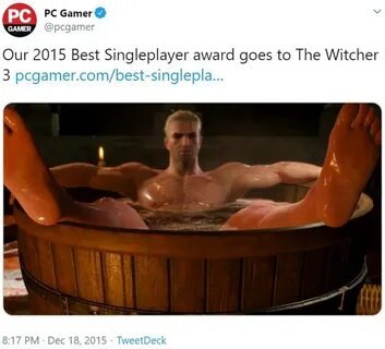 Singleplayer Game of the Year Geralt in a Bathtub Know Your 