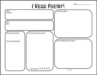 Poetry Review Graphic Organizer Squarehead Teachers