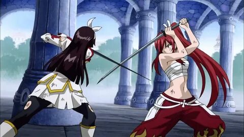 Fairy Tail - Erza Scarlet Vs. Kagura Mikazuchi (magic games 