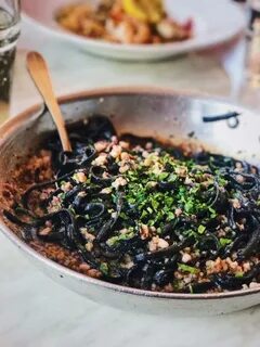 Squid Ink Linguini Aglio Olio from the Daily Catch at the Bo