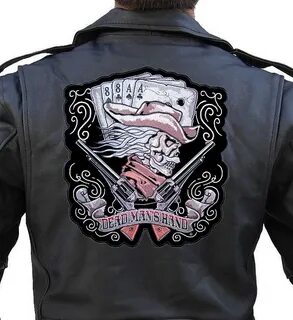 Aces And Eights Dead Mans Hand Embroidered Biker Patch - Lea