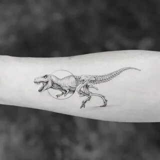 Pin by White Fox on dino T rex tattoo, Skeleton tattoos, Din