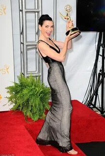 Julianna Margulies looked ecstatic after she won the award for Lead Actres....