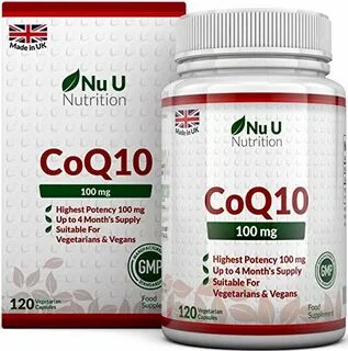 CoQ10 100mg 120 Coenzyme Q10 Capsules Made in the United kin