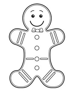 Gingerbread Man Coloring Page Free Printable