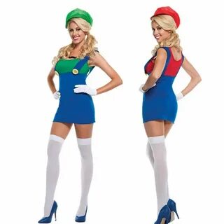 Super Mario Brothers Mario and Luigi Womens Costume Mario co
