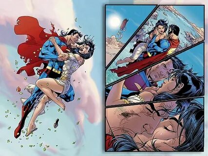 Superman-and-Wonder-Woman-Kissing GeekCity