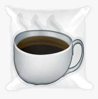 Emoji Pillow Hot Beverage Just Emoji Png Coffee Emoji - Coff