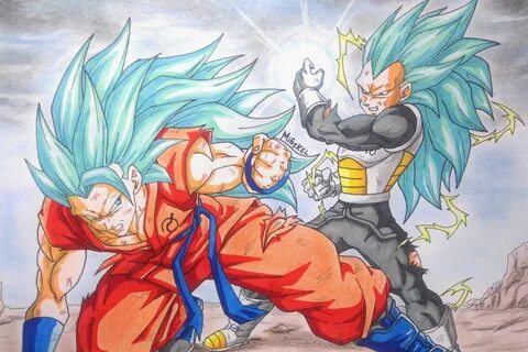 Goku Vs Vegeta Drawing at GetDrawings Free download