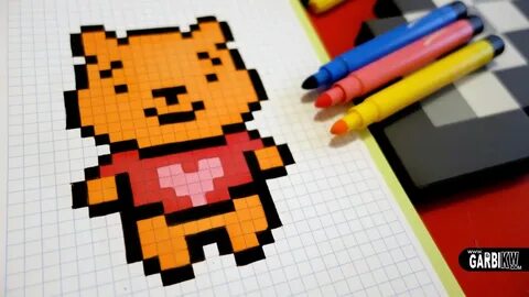 Handmade Pixel Art - How To Draw Winnie The Pooh #pixelart -