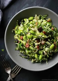 Autumn Kale and Brussel Sprout Salad Fall Salad Holiday Reci