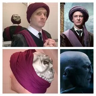 Professor Quirrell & Lord Voldemort! Fancy dress costume Har