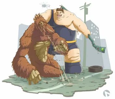 The Blob vs Sasquatch COLORED by Big-Ogre on deviantART Ogre