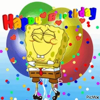 Hugging Spongebob Happy Birthday Gif Pictures, Photos, and I