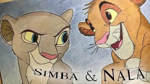 Drawing Simba and Nala ("The Lion King") - YouTube