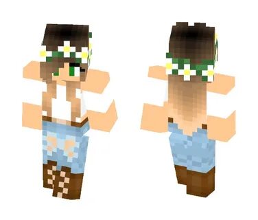 Download girl with flower crown (me) Minecraft Skin for Free