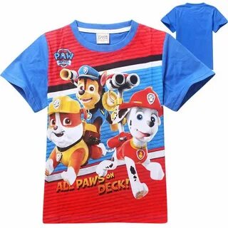 2016 Summer New Kids T-shirt 100% Cotton Paw Dog Clothes Chi