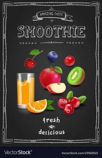 Juice and smoothie restaurant menu fresh drink Vector Image