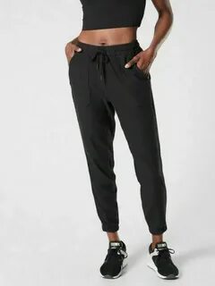 ATHLETA 8 Farallon Jogger Pant Hiking Travel Black #531090 N