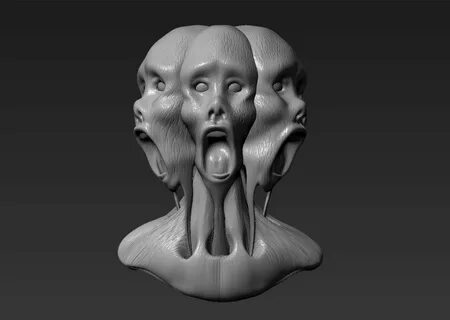 Zbrush Creature Head 10 Images - Zbrushcentral Highlights Pi