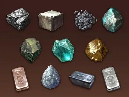 MiningSet_ore,stone,metal 2D Icons Unity Asset Store