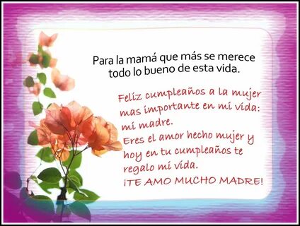 The Best 30 Mi Madre Feliz Cumpleaños Mama De Tu Hija - Undy