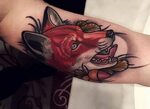 Fox tattoo, Tattoos, Animal tattoos