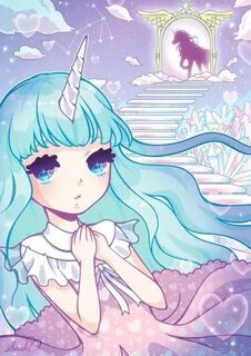 pastel, unicorn, and anime image Kawaii art, Cute drawings, 