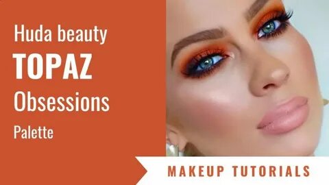 Pop of blue makeup tutorial l Huda beauty Topaz obsessions B