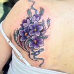 Violets by Jeff Norton : Tattoos Violet flower tattoos, Purp