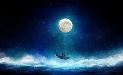 Moonlight Moonlight, Moonlit sky, Mystic moon