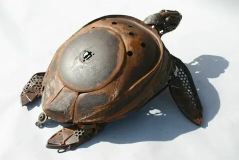 sea-turtlelr Junk metal art, Metal art welded, Turtle sculpt