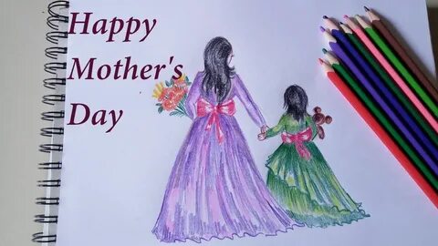 Mothers Day Drawing Ideas Step By Step