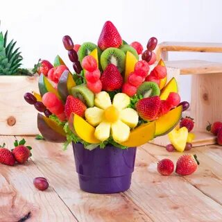 Edible Flowers Fruit Arrangement - Flix It