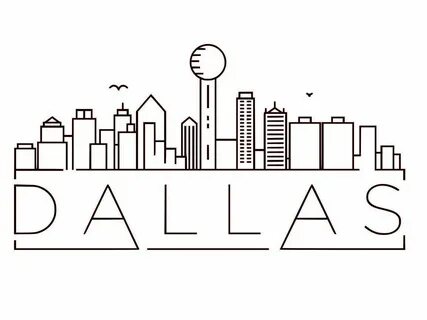 SVG GSP Files Unique Linear Skyline of Dallas Texas - Etsy i