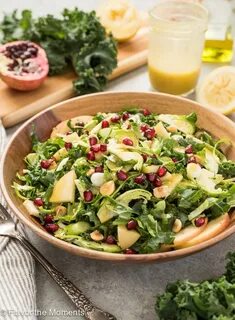Kale and Brussels Sprout Salad with Lemon Vinaigrette is a c