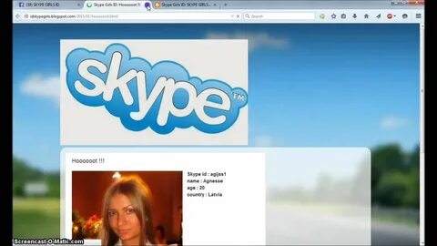 Skype Girls ID (Facebook + Website ) - YouTube