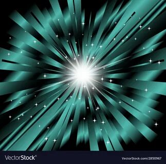 Blue and black background ray and star burst Vector Image