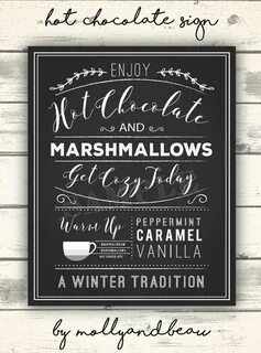 Hot Chocolate Sign Hot Chocolate Bar Printable Hot Cocoa Bar