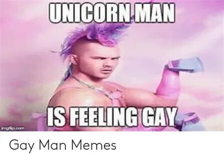 UNICORN MAN IS FEELING GAY Gay Man Memes Meme on ME.ME