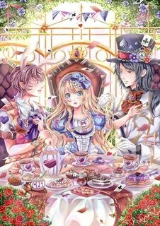 Tea Party Alice in wonderland pictures, Anime, Illustration