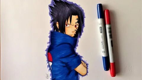 Drawing Sasuke Uchiha - Cursed Mark (Naruto) - YouTube