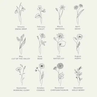 Birth Month Flowers SVG Clipart Floral Svg Bundle Etsy Birth