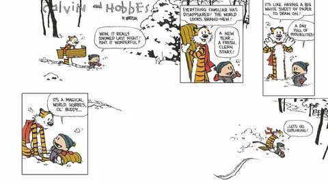 Calvin and Hobbes on Twitter: ""A new year…A fresh clean sta