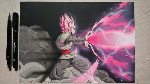 Drawing - Goku Black Kamehameha - Dragonball Super Art - You
