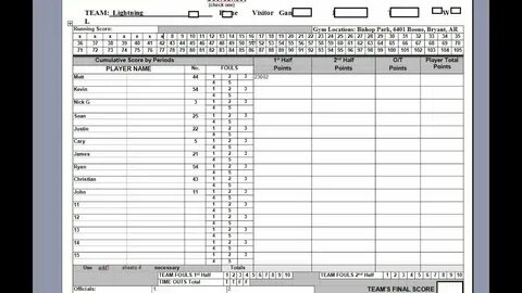 Keeping the Basketball Scorebook - YouTube